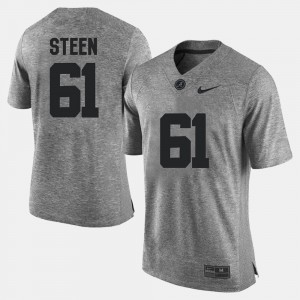 Bama #61 Mens Anthony Steen Jersey Gray University Gridiron Gray Limited Gridiron Limited 132555-464