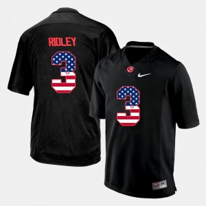 University of Alabama #3 Mens Calvin Ridley Jersey Black US Flag Fashion Stitched 150146-239