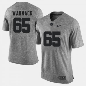 Bama #65 Mens Chance Warmack Jersey Gray Gridiron Limited Gridiron Gray Limited Player 322621-688
