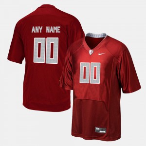 Alabama #00 Men Custom Jersey Red NCAA College Football 172633-702