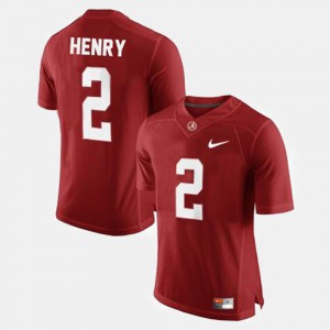 University of Alabama #2 For Men Derrick Henry Jersey Red University College Football 122270-282