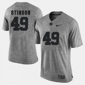 University of Alabama #49 For Men Ed Stinson Jersey Gray Gridiron Limited Gridiron Gray Limited College 475225-822