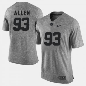 Alabama #93 For Men's Jonathan Allen Jersey Gray Gridiron Limited Gridiron Gray Limited Official 518150-258
