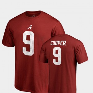 Alabama Crimson Tide #9 For Men Amari Cooper T-Shirt Crimson Stitched College Legends Name & Number 808168-959