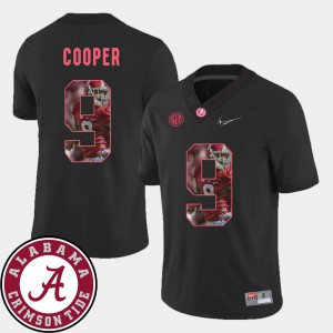 Roll Tide #9 Men Amari Cooper Jersey Black Football Pictorial Fashion Embroidery 739002-684
