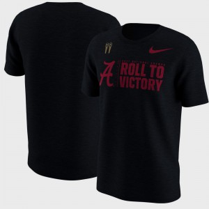 Alabama Crimson Tide Men T-Shirt Black College Football Playoff 2017 National Champions Celebration Slogan Bowl Game Official 746276-140