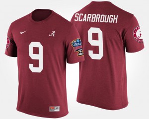 Alabama Roll Tide #9 For Men's Bo Scarbrough T-Shirt Crimson College Bowl Game Sugar Bowl 447311-297