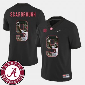 University of Alabama #9 Men Bo Scarbrough Jersey Black Football Pictorial Fashion Stitched 587934-175