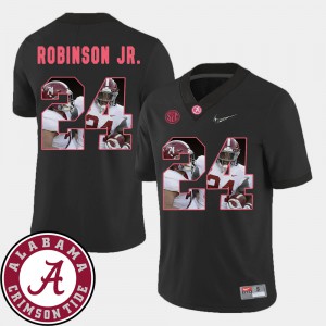 University of Alabama #24 For Men Brian Robinson Jr. Jersey Black Football Pictorial Fashion University 634477-142