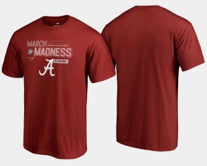 University of Alabama Men's T-Shirt Crimson University Basketball Tournament 2018 March Madness Bound Airball 473755-652