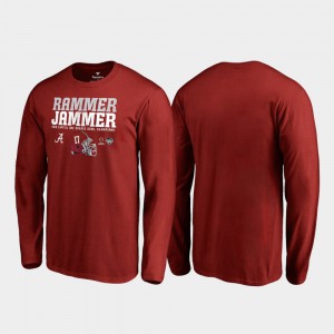 Alabama Crimson Tide For Men T-Shirt Crimson Stitch Endaround Long Sleeve College Football Playoff 2018 Orange Bowl Champions 689683-659