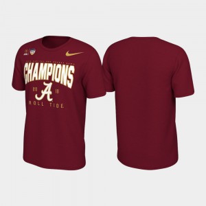 University of Alabama Men T-Shirt Crimson Official 2018 Orange Bowl Champions Locker Room College Football Playoff 966298-327