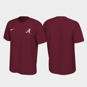 Alabama Crimson Tide For Men's T-Shirt Crimson Stitch Legend Left Chest Logo 314538-812