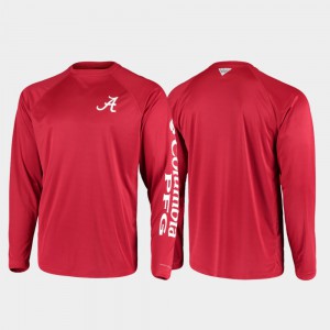 Alabama Men T-Shirt Crimson Player PFG Terminal Tackle Long Sleeve Omni-Shade 788997-895