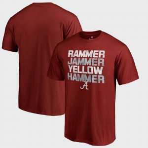 University of Alabama Men T-Shirt Crimson Stitched Hometown Collection Rammer Jammer Fanatics Bowl Game 807208-694