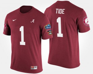 University of Alabama #1 Men T-Shirt Crimson Official No.1 Sugar Bowl Bowl Game 144554-313