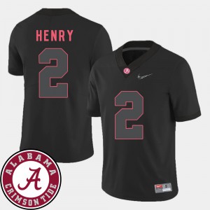 Bama #2 For Men Derrick Henry Jersey Black Embroidery College Football 2018 SEC Patch 631333-536