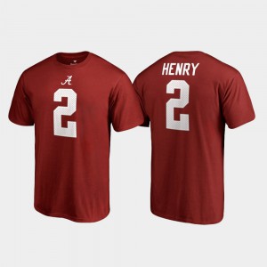 University of Alabama #2 For Men Derrick Henry T-Shirt Crimson Name & Number College Legends College 930711-863
