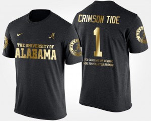 Roll Tide #1 Men's T-Shirt Black High School Gold Limited No.1 Short Sleeve With Message 582359-485