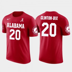 Alabama #20 Mens Ha Ha Clinton-Dix T-Shirt Red Washington skins Football Future Stars Player 876160-272