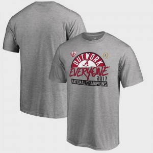 Alabama Roll Tide Men T-Shirt Heather Gray Alumni Bowl Game College Football Playoff 2017 National Champions Motion 134752-666