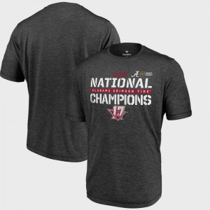 Bama Mens T-Shirt Heather Gray College College Football Playoff 2017 National Champions Punt Performance Bowl Game 610054-386
