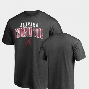 Bama For Men's T-Shirt Heathered Charcoal Square Up Stitch 504146-179