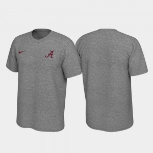 Alabama Crimson Tide Men T-Shirt Heathered Gray Alumni Left Chest Logo Legend 524217-488