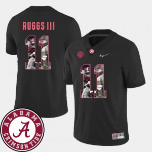 Bama #11 Mens Henry Ruggs III Jersey Black Football Pictorial Fashion Embroidery 744082-117
