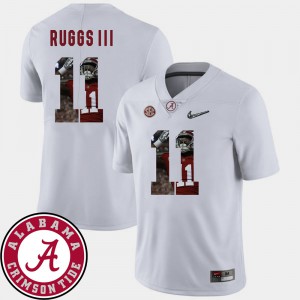 Alabama Roll Tide #11 Men Henry Ruggs III Jersey White College Football Pictorial Fashion 610726-915