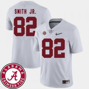 Alabama #82 Men Irv Smith Jr. Jersey White Player College Football 2018 SEC Patch 884762-780