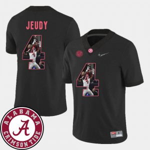 University of Alabama #4 Men Jerry Jeudy Jersey Black Football Pictorial Fashion College 973610-314