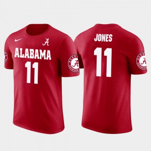Roll Tide #11 For Men Julio Jones T-Shirt Red Atlanta Falcons Football Future Stars Embroidery 349059-550