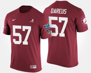 Alabama Roll Tide #57 For Men Marcell Dareus T-Shirt Crimson College Sugar Bowl Bowl Game 570639-582