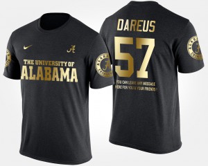 Roll Tide #57 Mens Marcell Dareus T-Shirt Black NCAA Gold Limited Short Sleeve With Message 993547-510