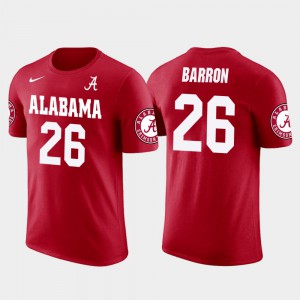 Alabama #26 For Men Mark Barron T-Shirt Red Stitch Future Stars Los Angeles Rams Football 916741-571