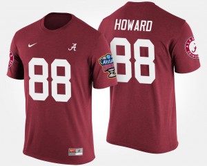 Alabama #88 For Men's O.J. Howard T-Shirt Crimson NCAA Sugar Bowl Bowl Game 907820-599