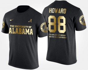 Roll Tide #88 Mens O.J. Howard T-Shirt Black University Gold Limited Short Sleeve With Message 242358-331