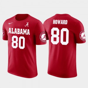 Alabama #80 Mens O.J. Howard T-Shirt Red College Tampa Bay Buccaneers Football Future Stars 944484-498