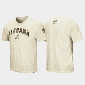University of Alabama Men T-Shirt Oatmeal Desert Camo OHT Military Appreciation Embroidery 588312-167