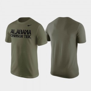 Alabama For Men's T-Shirt Olive Stitched Stencil Wordmark 224920-188