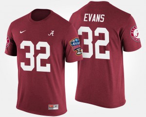 Alabama Crimson Tide #32 For Men's Rashaan Evans T-Shirt Crimson NCAA Sugar Bowl Bowl Game 114582-243