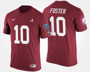 Alabama #10 Mens Reuben Foster T-Shirt Crimson High School Sugar Bowl Bowl Game 358941-845