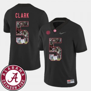 Alabama Crimson Tide #5 For Men's Ronnie Clark Jersey Black College Football Pictorial Fashion 396347-693