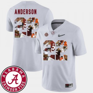 University of Alabama #22 For Men Ryan Anderson Jersey White Football Pictorial Fashion College 573073-142