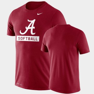 Alabama Crimson Tide For Men T-Shirt Crimson Performance Softball Drop Legend Player 594807-712