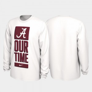 University of Alabama Men's T-Shirt White College Our Time Bench Legend 2020 March Madness 399628-183