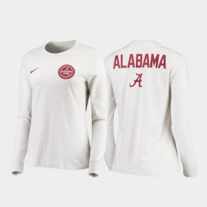 Bama Men T-Shirt White Embroidery Statement Long Sleeve Rivalry 302672-320