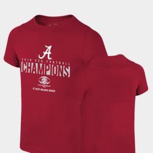 Bama Youth(Kids) T-Shirt Crimson Stitch 2018 SEC Football Champions Locker Room Original Retro Brand 167540-271